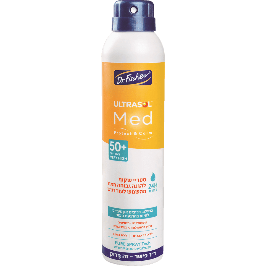 ד"ר פישר - אולטרסול מד ספריי שקוף 200 מ"ל 50SPF+