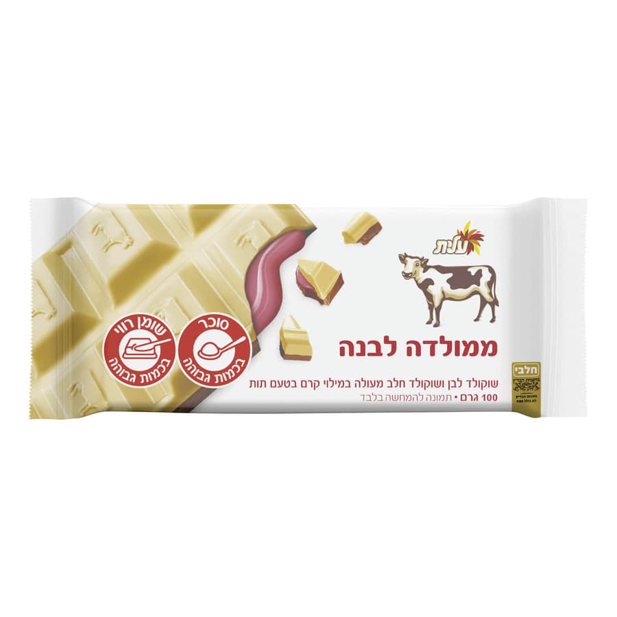 עלית - ממולדה שוקולד לבן תות 100 גרם