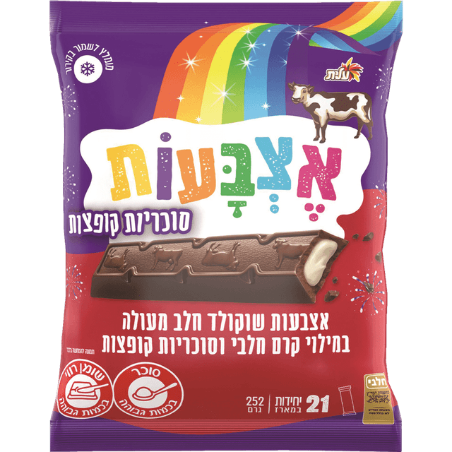 עלית - אצבעות שוקולד וסוכריות קופצות 252 גרם