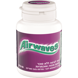 איירוויבז - מסטיק בטעם מנטה ואוכמניות 64 גרם