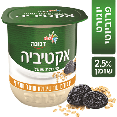 יוגורט אקטיביה שיבולת שועל ושזיף 150 גרם