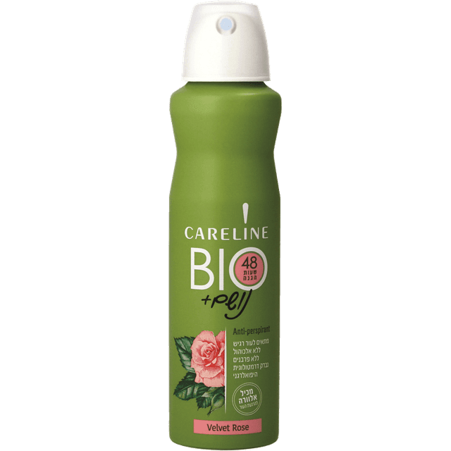 קרליין - נושם ביו דאודורנט ספריי לאישה וולווט רוז 150 מ"ל