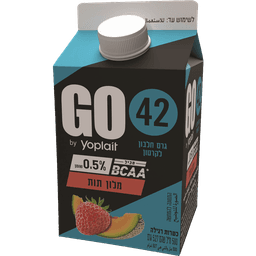 משקה יוגורט חלבון 42 גרם GO מלון תות 50