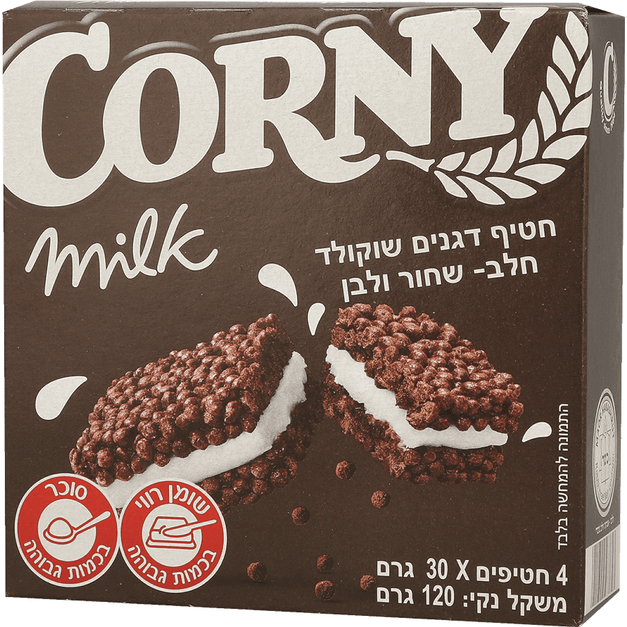 קורני מילק דארק וואיט 4 יח 120 גר