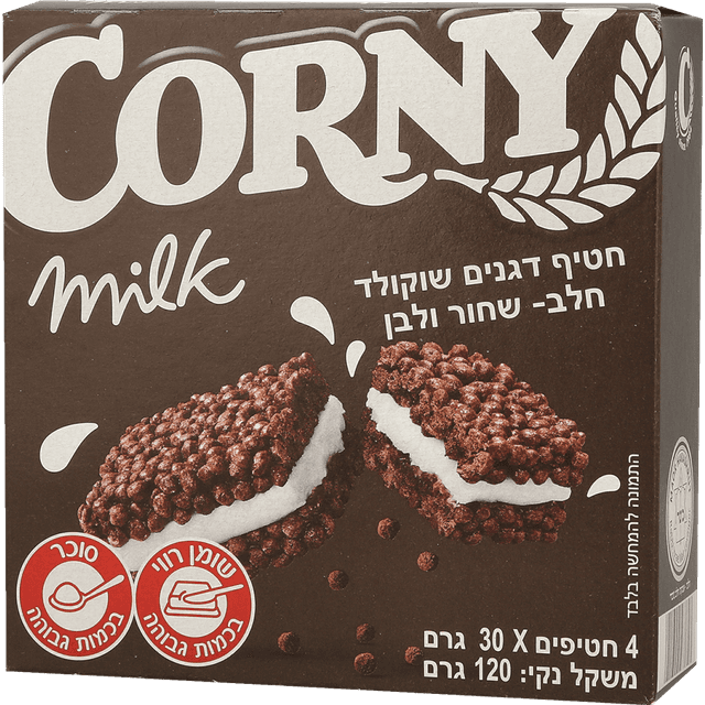קורני מילק דארק וואיט 4 יח 120 גר