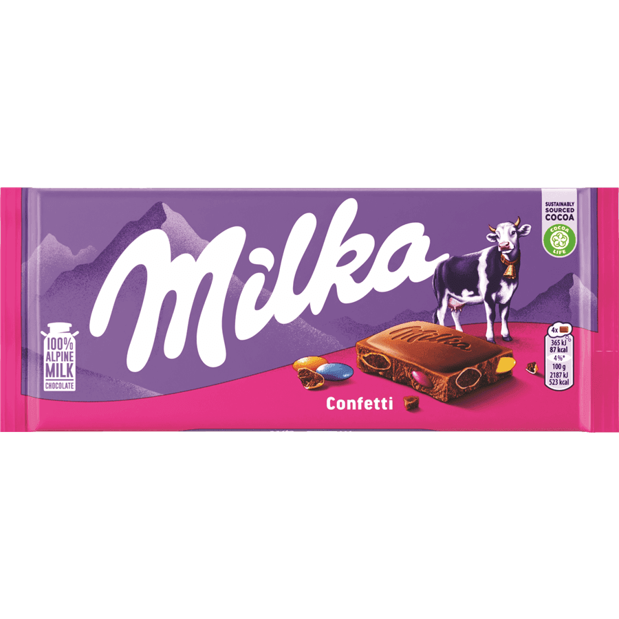 מילקה - טבלה שוקולד חלב עם עדשים 100 גרם