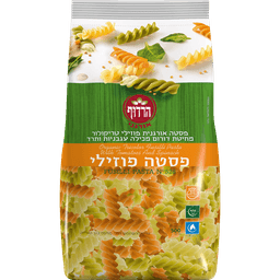 פסטה פוזילי טריקולור אורגנית 500 גר