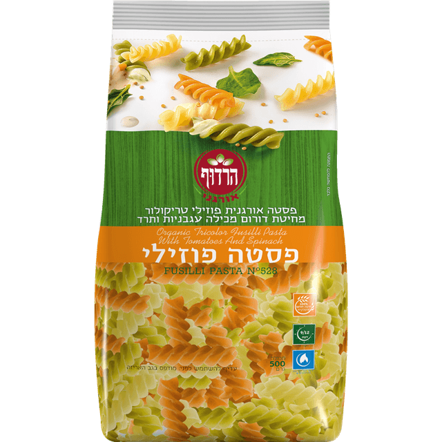 פסטה פוזילי טריקולור אורגנית 500 גר
