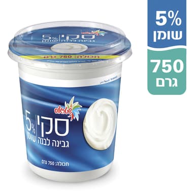 גבינה 5% שומן 750 ג' שטראוס