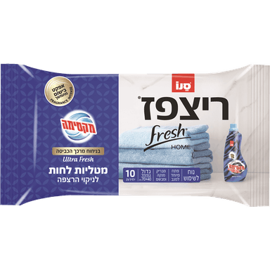 סנו ריצפז - מטליות בניחוח אולטרה פרש 10 יח'