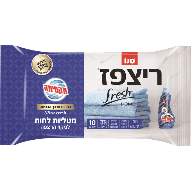 סנו ריצפז - מטליות בניחוח אולטרה פרש 10 יח'