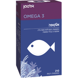 אלטמן - אלספה אומגה 3 כמוסות רכות 210 יח'