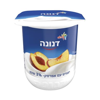 יוגורט עם אפרסק 3% שומן 150 ג' דנונה