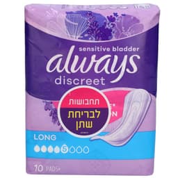 אולוויז - תחבושות דיסקרט סינגל לונג 10 יח'