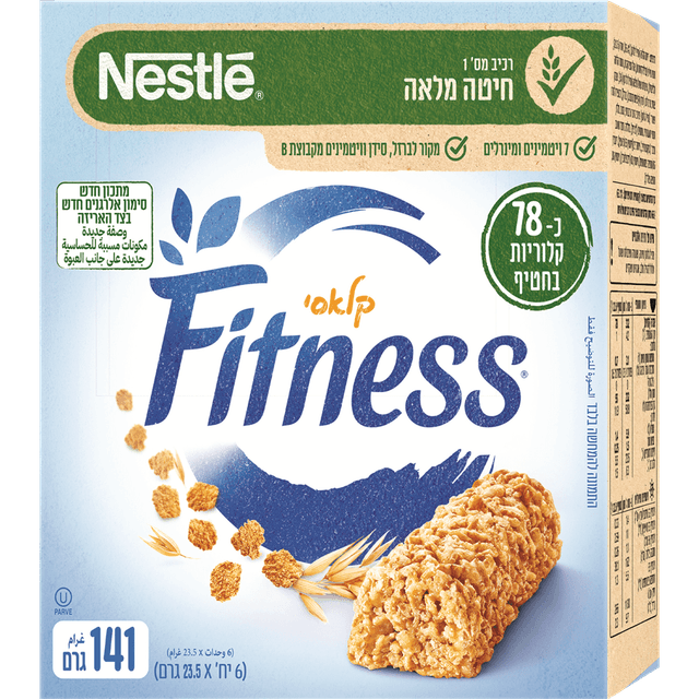 חטיף דגנים קלאסי פרווה 6 *23.5 ג' פיטנס