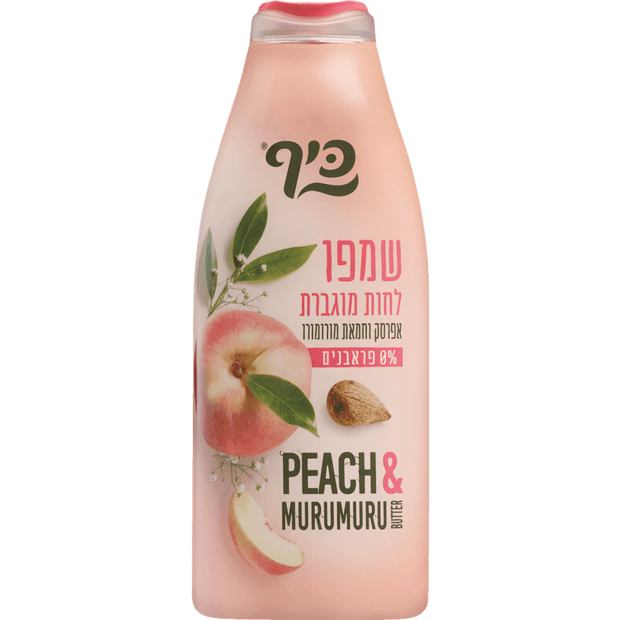 כיף - שמפו לחות מוגברת עם אפרסק וחמאת מורומורו 700 מ"ל