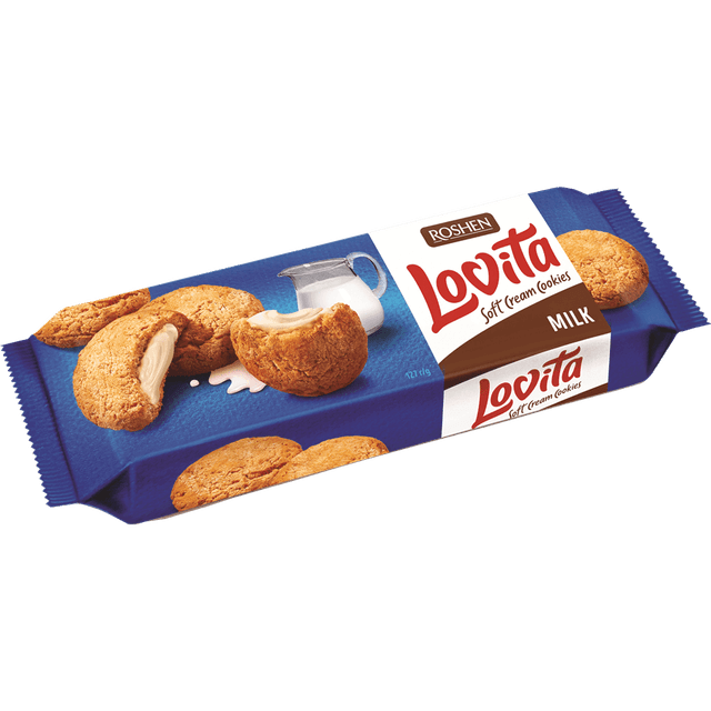עוגיות רושן במילוי קרם חלב 127 גר LOVITA