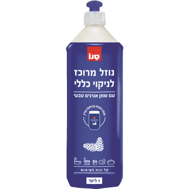 סנו - נוזל מרוכז לניקוי כללי עם שמן אורנים טבעי 1 ליטר