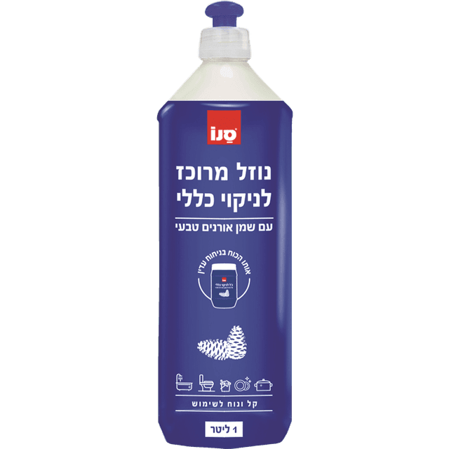 סנו - נוזל מרוכז לניקוי כללי עם שמן אורנים טבעי 1 ליטר
