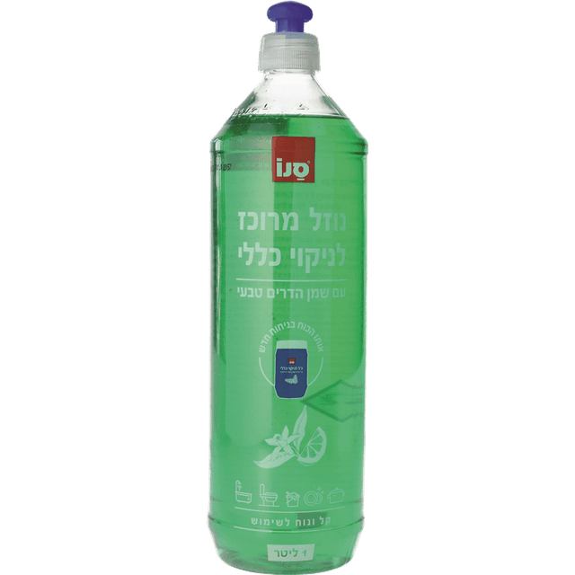 סנו - נוזל מרוכז לניקוי כללי עם שמן הדרים טבעי 1 ליטר