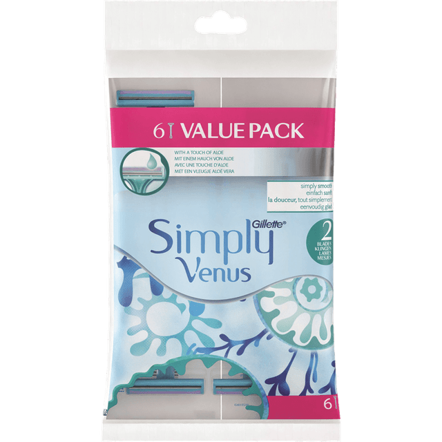 מארז 4+2 סכיני גילוח סימפלי ונוס 2