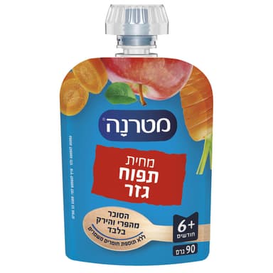 מטרנה - מחית תפוח גזר פאוץ 90 גרם