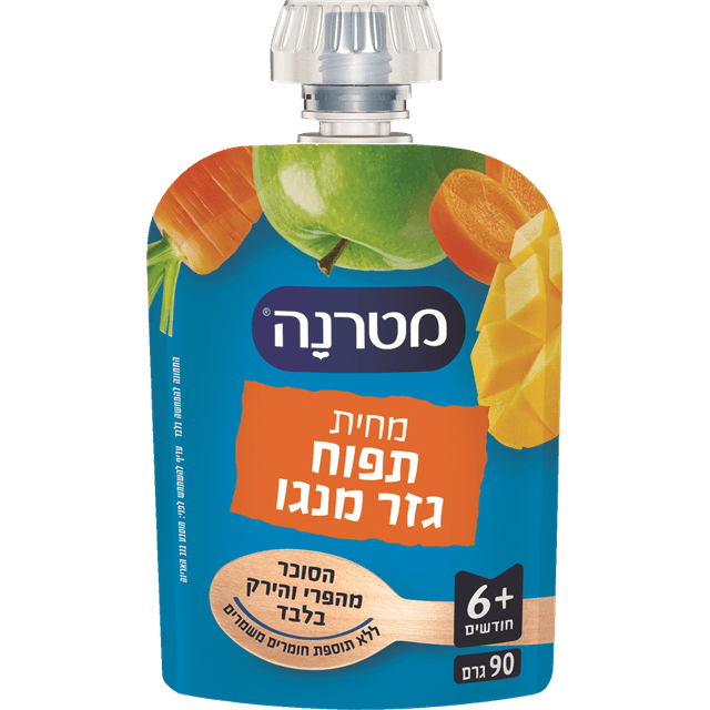 מטרנה - מחית תפוח מנגו גזר פאוץ 90 גרם