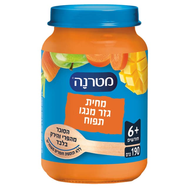 מטרנה - מחית תפוח גזר מנגו 190 גרם