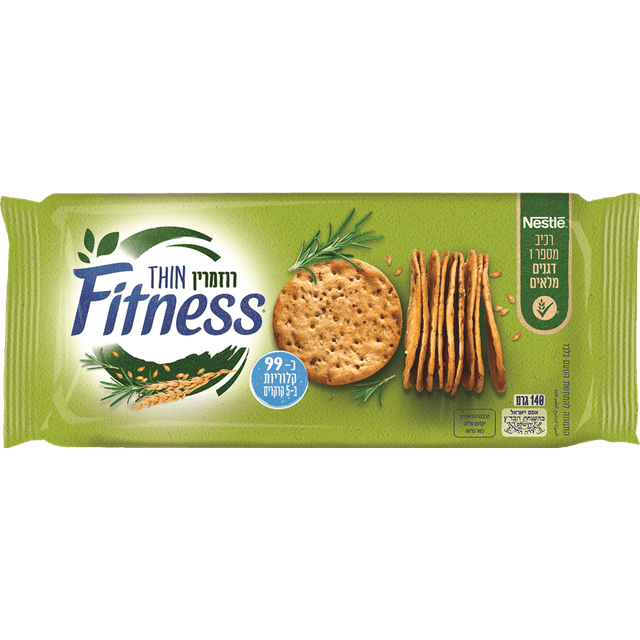 פיטנס - קרקר דק רוזמרין 140 גרם