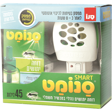 סנו מט - מכשיר דוחה יתושים נוזלי + מילוי 45 לילות