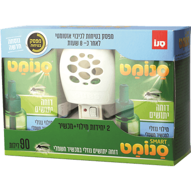 סנו מט - מכשיר דוחה יתושים נוזלי + מילוי 90 לילות