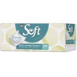 סנו - סופט לושן ממחטות נייר 3 שכבות 200 יח' * שלישייה