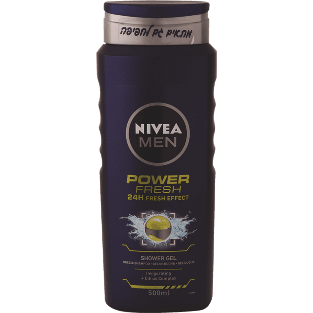 ניוואה - פאוור פרש ג'ל רחצה לגבר 500 מ"ל