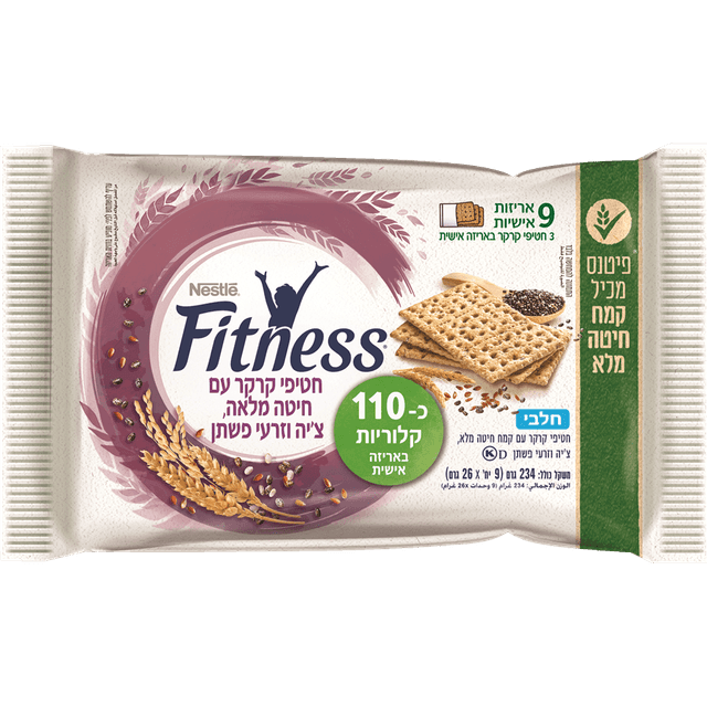 פיטנס חטיפי קרקר ציה ופשתן 234 גר