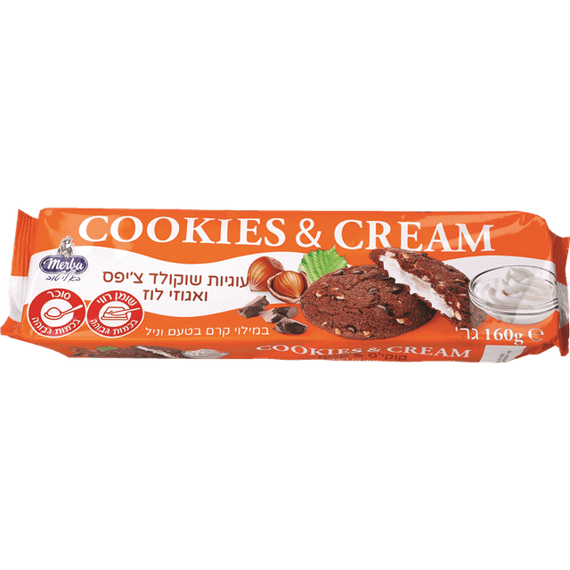 עוגיות שוקולד ציפס קוקיס אנד קרים 160 גר