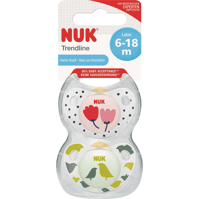 נוק - זוג מוצצים אדור ורוד 6-18