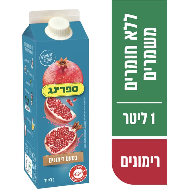 נקטר ספרינג רימונים קרטונית 1 ל'