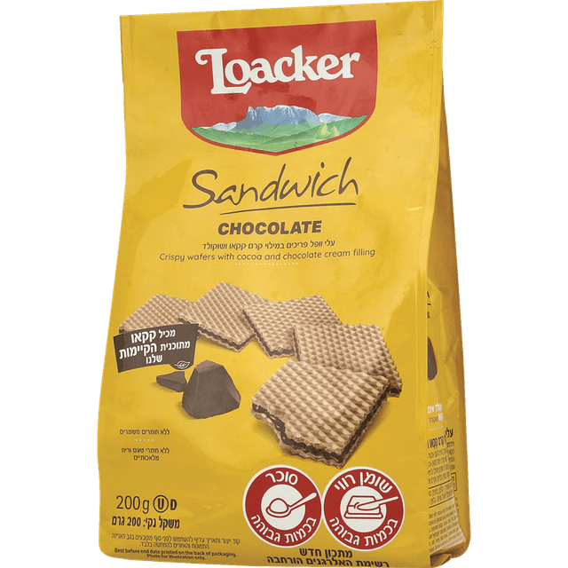 וופל שוקולד לואקר 200 גרם