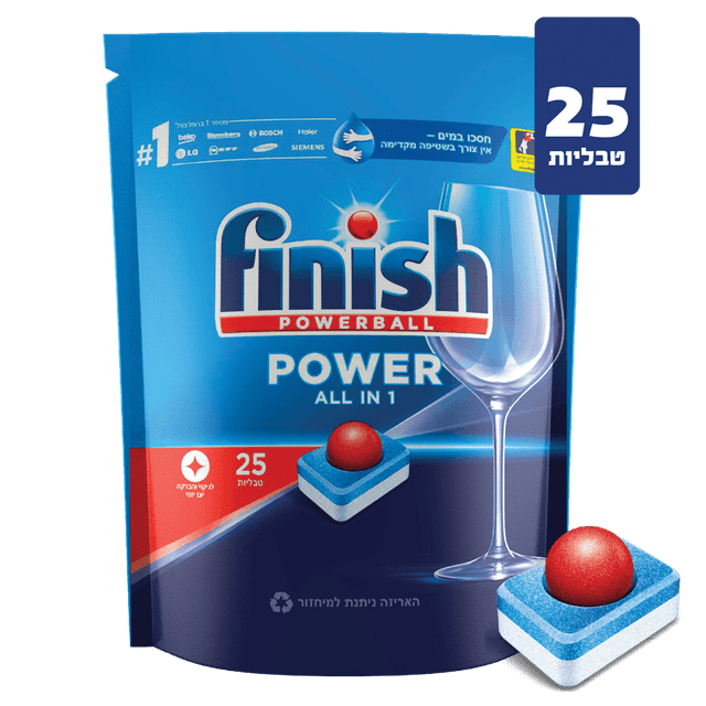 טבליות 25 יח' ALL IN 1 פיניש