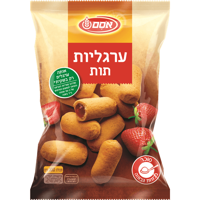 עוגיות ערגליות תות