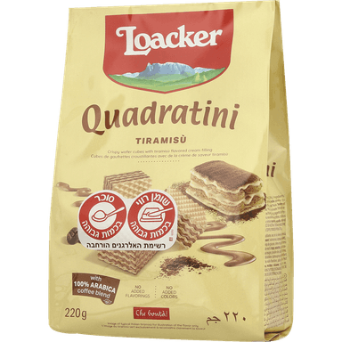 קוביות וופל קואדרטיני Quadratini טירמיסו