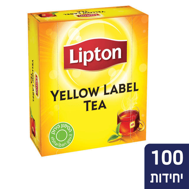 ליפטון - תה יילו לייבל 100 יח' 150 גרם
