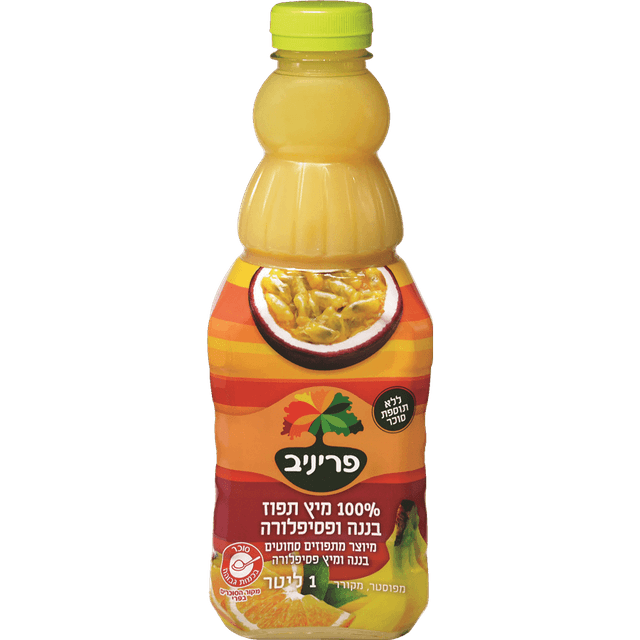 שייק 100% בננה פסיפלורה תפוז מופחת סוכר1