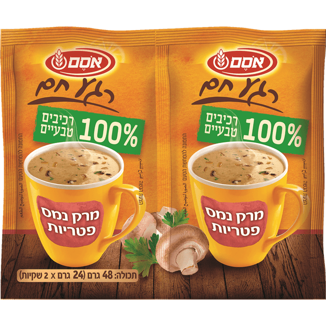 אוסם - מרק נמס פטריות זוג 24 גרם * 2