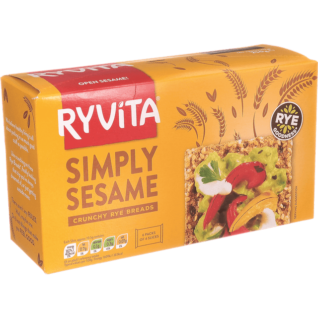 רייויטה פת פריכה שיפון מלא שומשום 250 גר