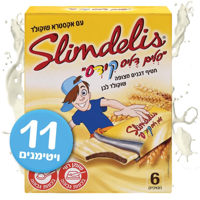 סלים דליס לילדים עם שוקולד לבן 120 גרם