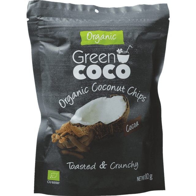 גרין קוקו חטיף קוקוס קקאו אורגני 80 גרם