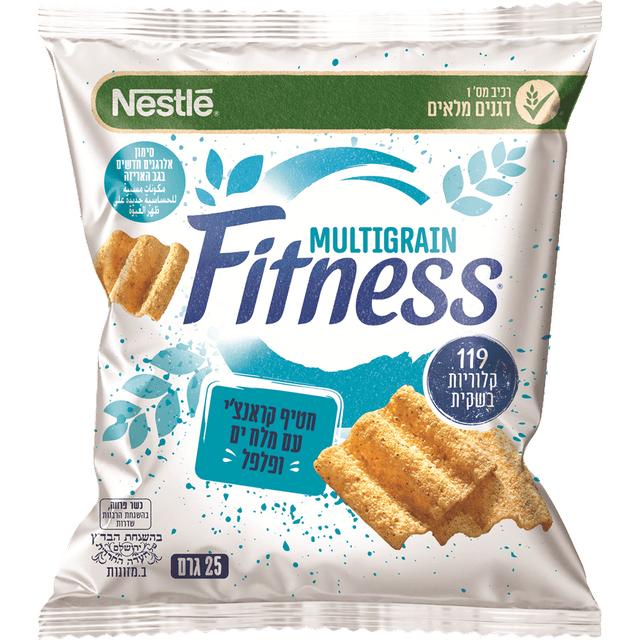 פיטנס - חטיף מולטיגריין מלח פלפל 25 גרם