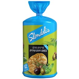 סלים דליס - פרכיות תירס בטעם זיתים ועירית 123 גרם