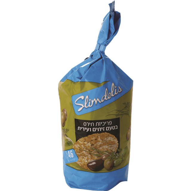 סלים דליס - פרכיות תירס בטעם זיתים ועירית 123 גרם